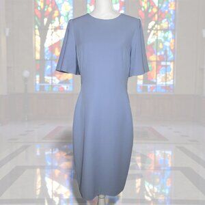 Antonio Melani Women’s Size 8 Blue Flutter Sleeve Sheath Dress Office Modest